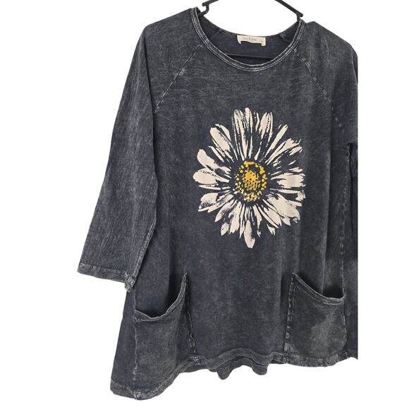 Jess & Jane Daisy Day Top S Womens Mineral Wash Gardening Pockets Lagen Look - Picture 2 of 7